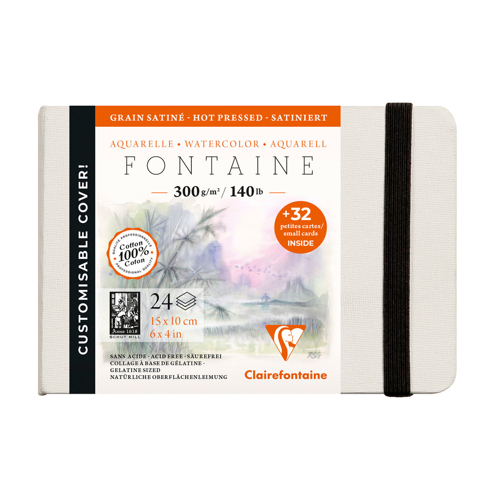 Clairefontaine Fontaine акварелна книга HP 300 g 24л твърди корици