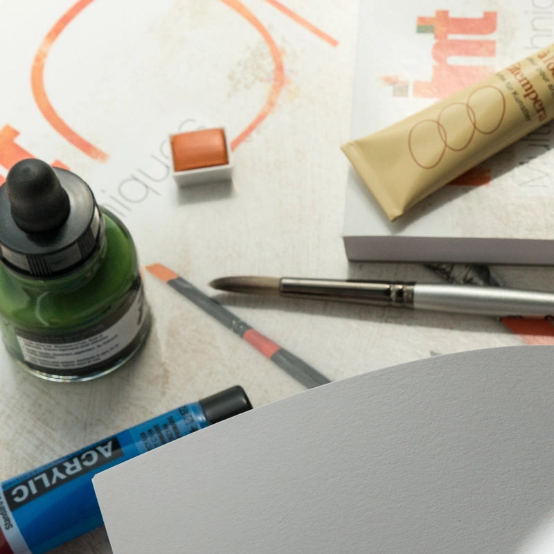 Clairefontaine Paint'On Mix Media скицник 250 g 40 л. лепен Extra White