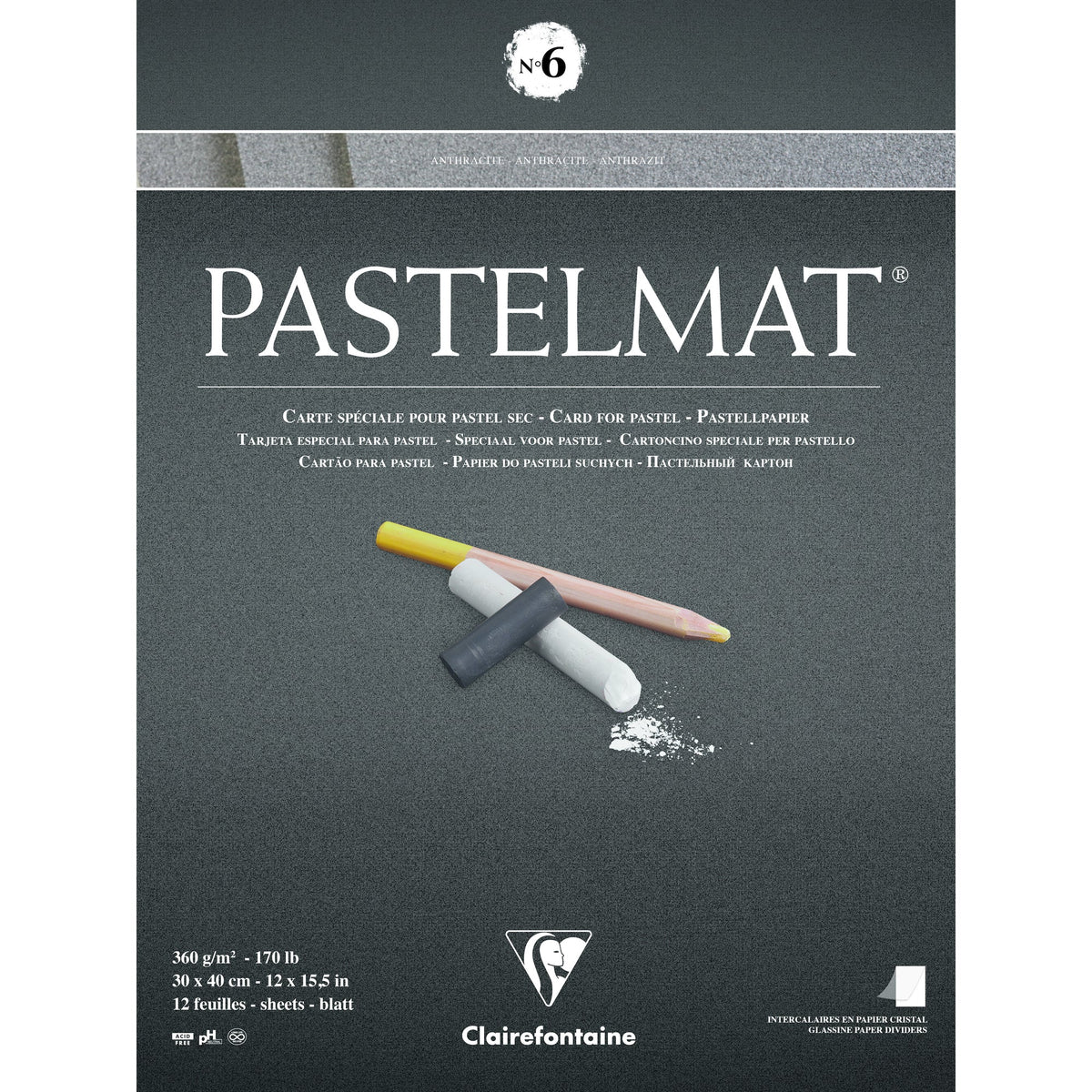 Clairefontaine Pastelmat скицник № 360 g 12 л. 30 x лепен