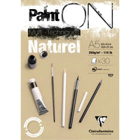 Скицник за смесени техники Clairefontaine Paint'On натурален 250 g/m² – 30 листа – A5