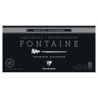 Черен акварелен блок CLAIREFONTAINE Fontaine 300 g/m² – 20 × 40 см