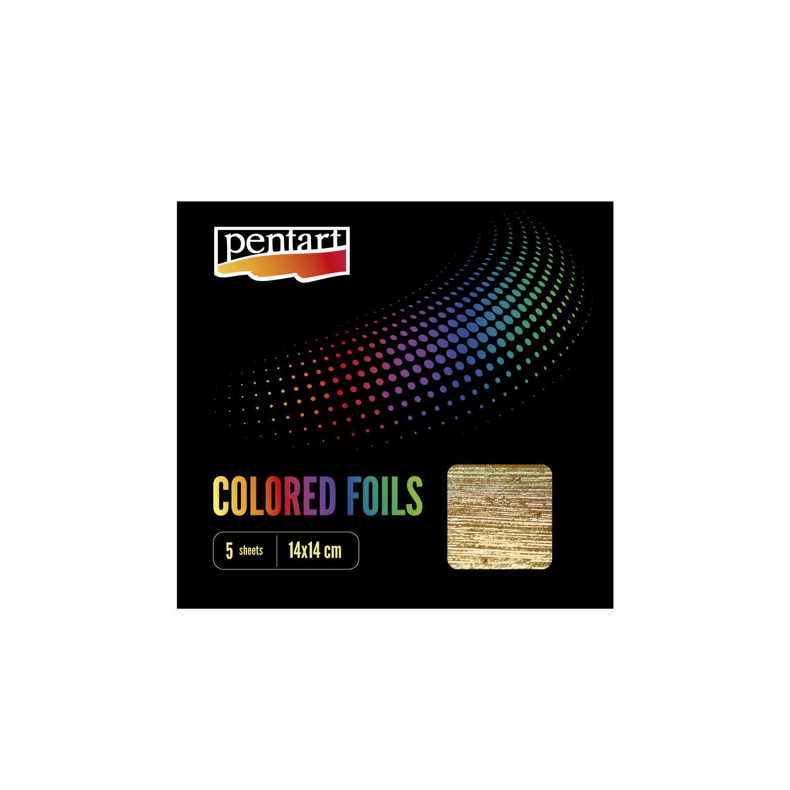 Colored foil sheets 14x14 cm 5 gold – барок