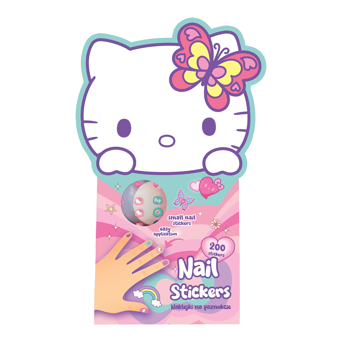 Colorino стикери за нокти Hello Kitty, 200 бр., микс от цветове