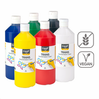 Creall комплект прозрачни бои Trans, 6 × 500 ml