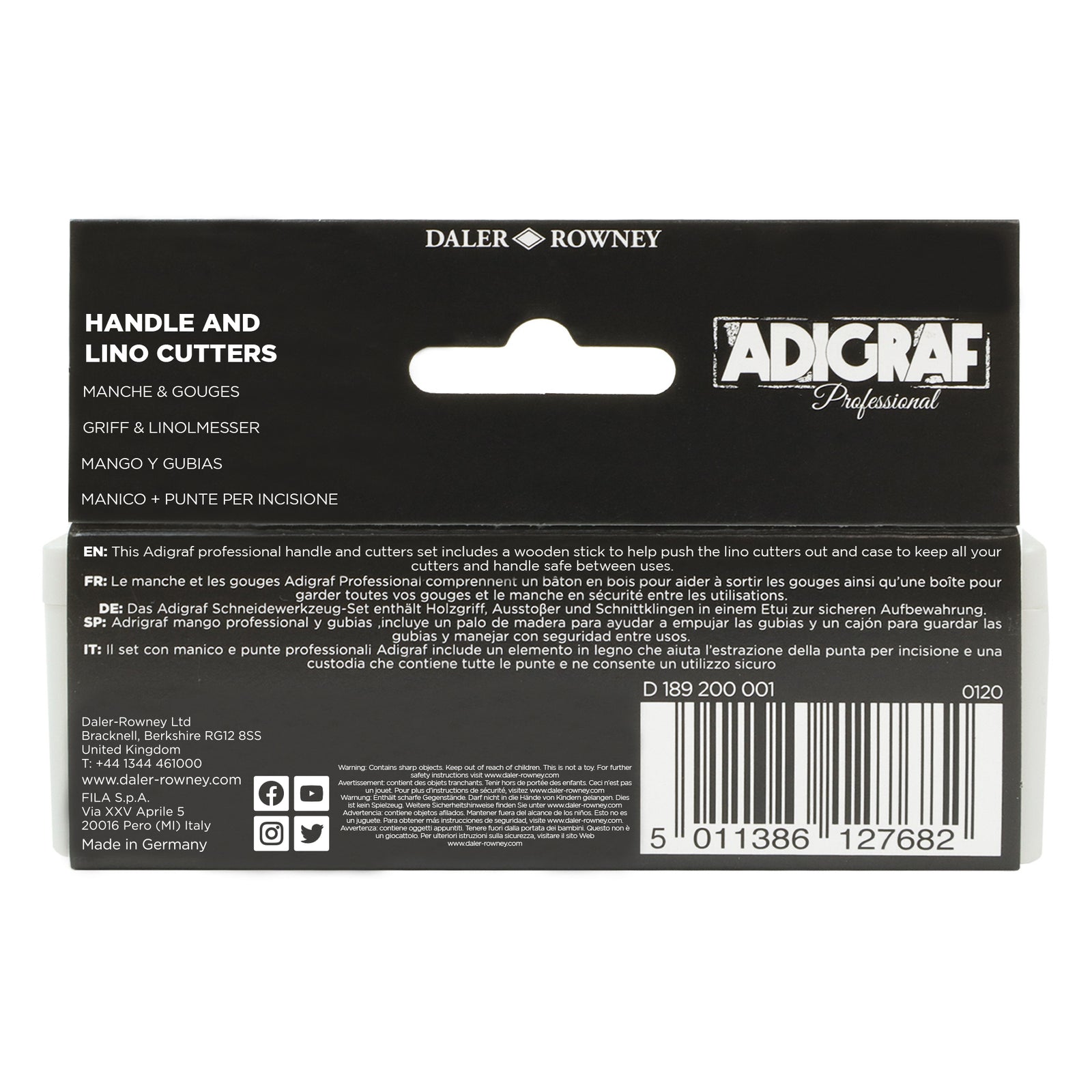 DALER ROWNEY Adigraf професионален комплект резци за линогравюра 5 бр.