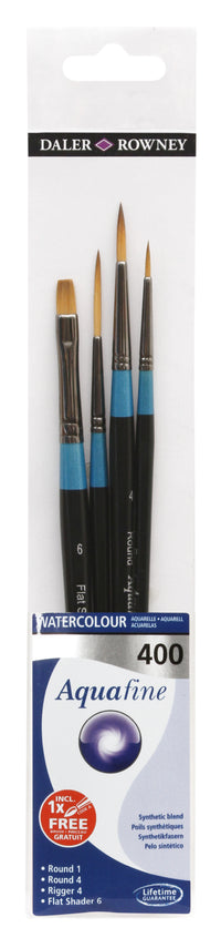 DALER ROWNEY Aquafine 400 комплект четки за акварел - 4 бр.