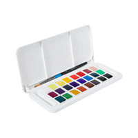 DALER ROWNEY Aquafine акварелен комплект за път 24 половин ванички с четка