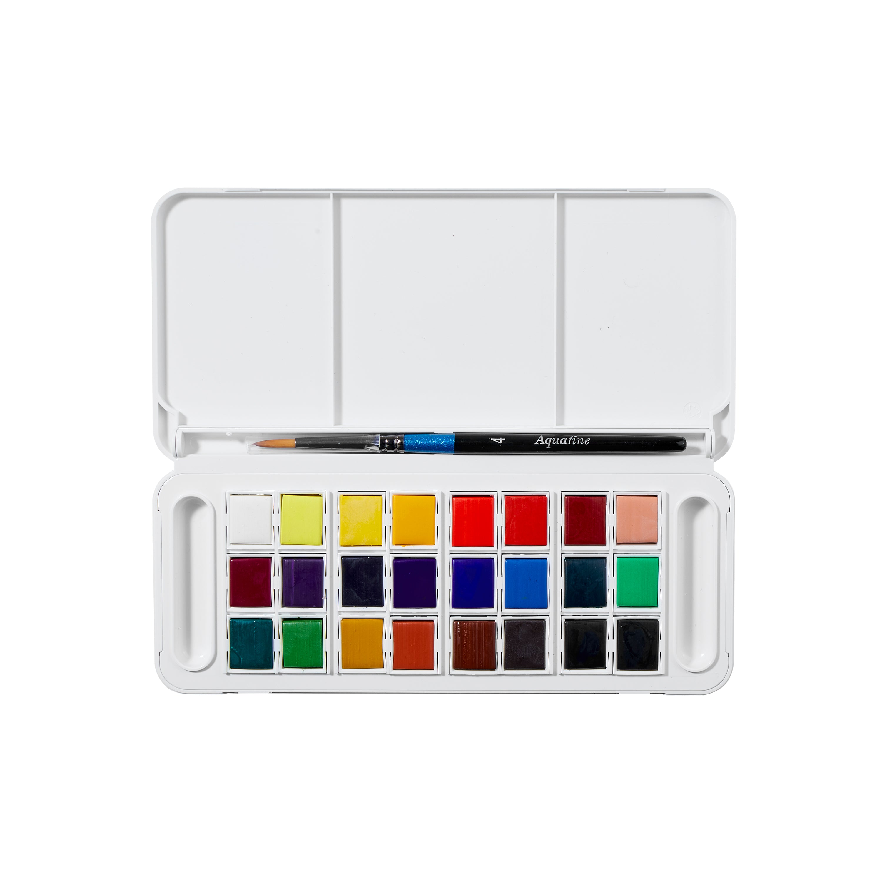 DALER ROWNEY Aquafine акварелен комплект за път 24 половин ванички с четка