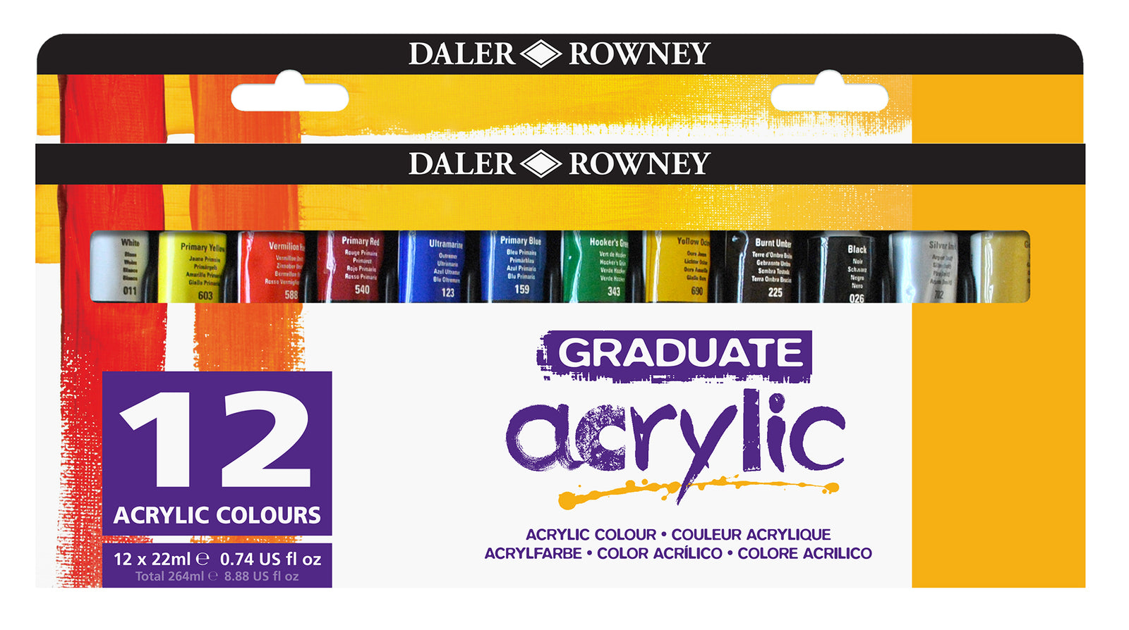 DALER ROWNEY Graduate комплект акрилни бои 12 x 22 ml