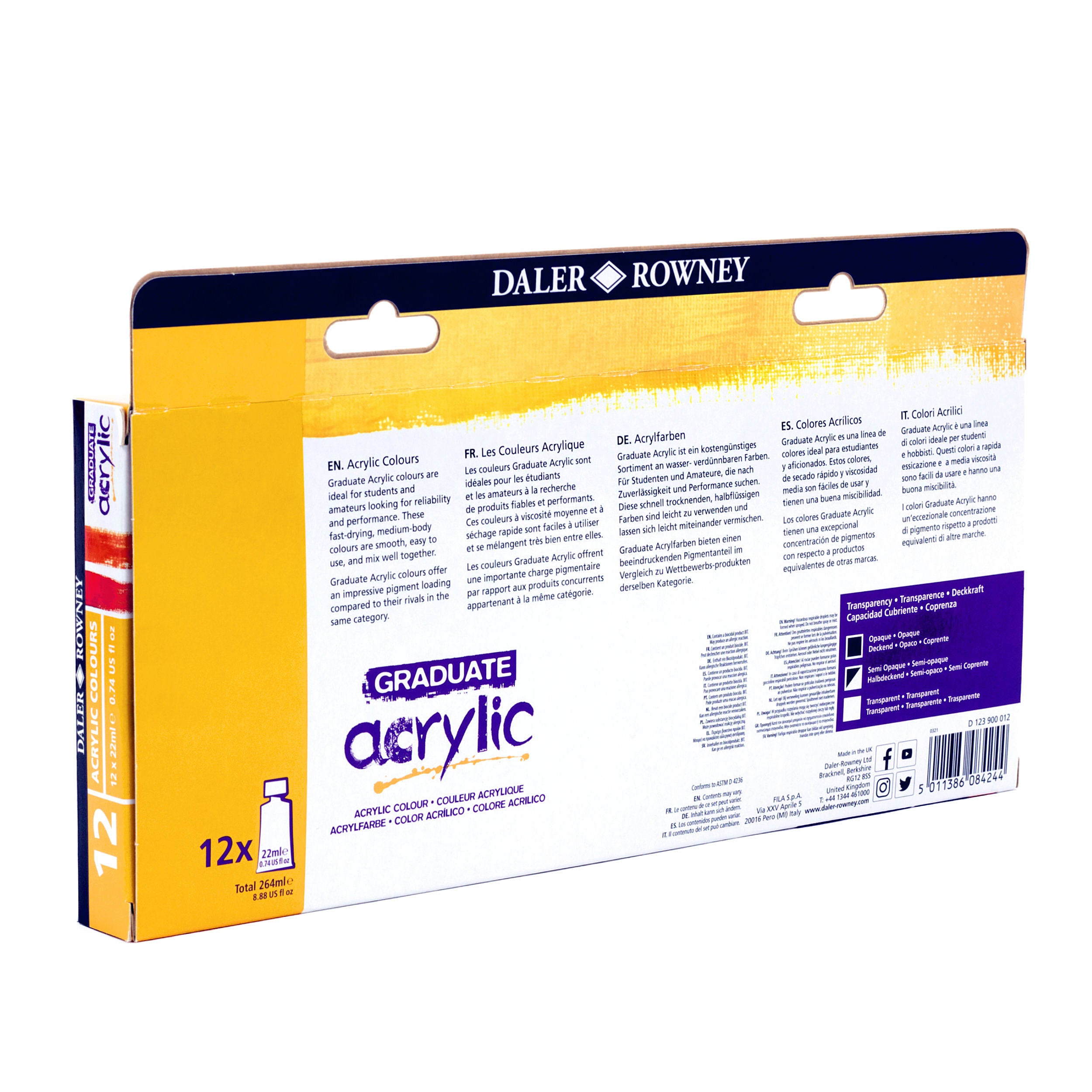 DALER ROWNEY Graduate комплект акрилни бои 12 x 22 ml