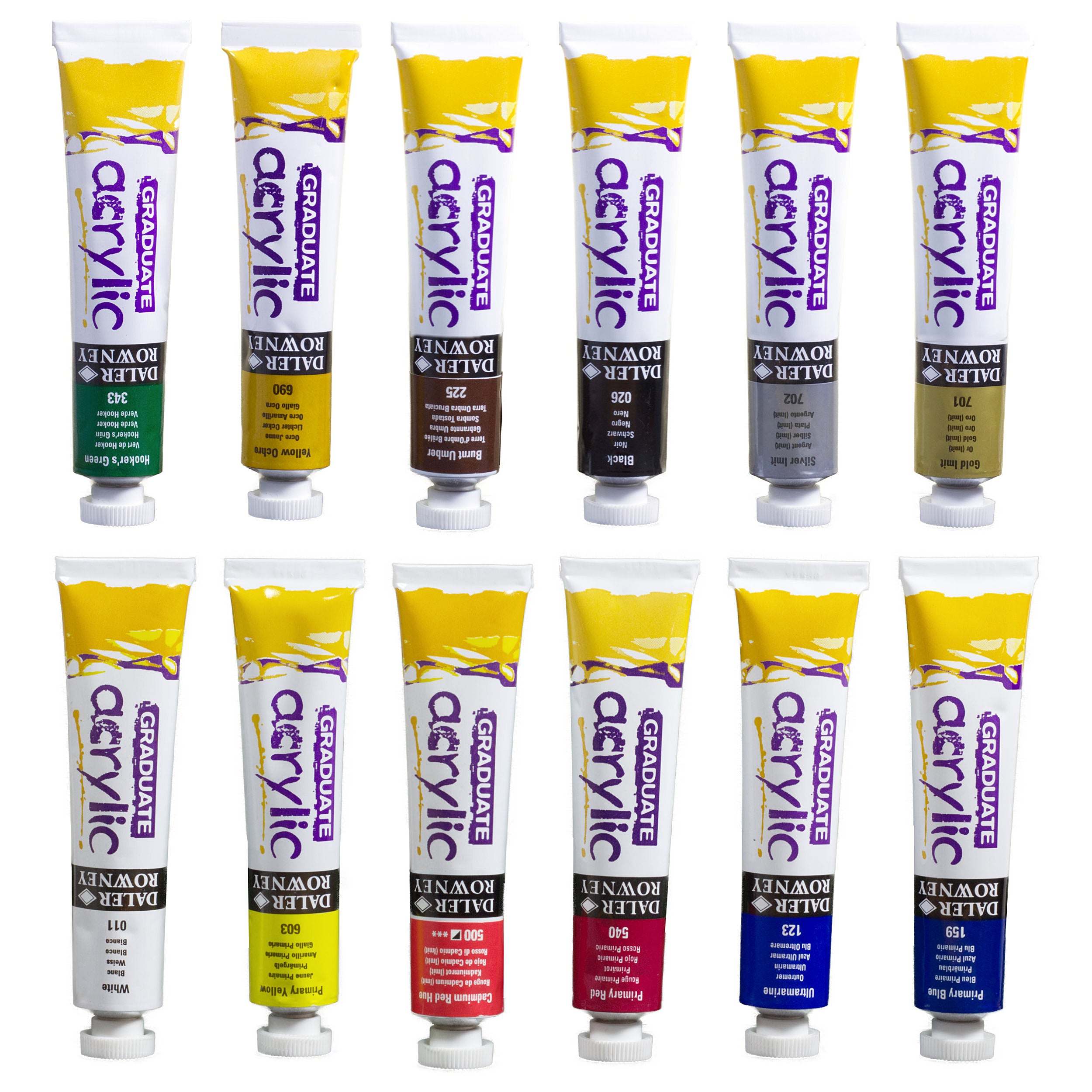 DALER ROWNEY Graduate комплект акрилни бои 12 x 22 ml