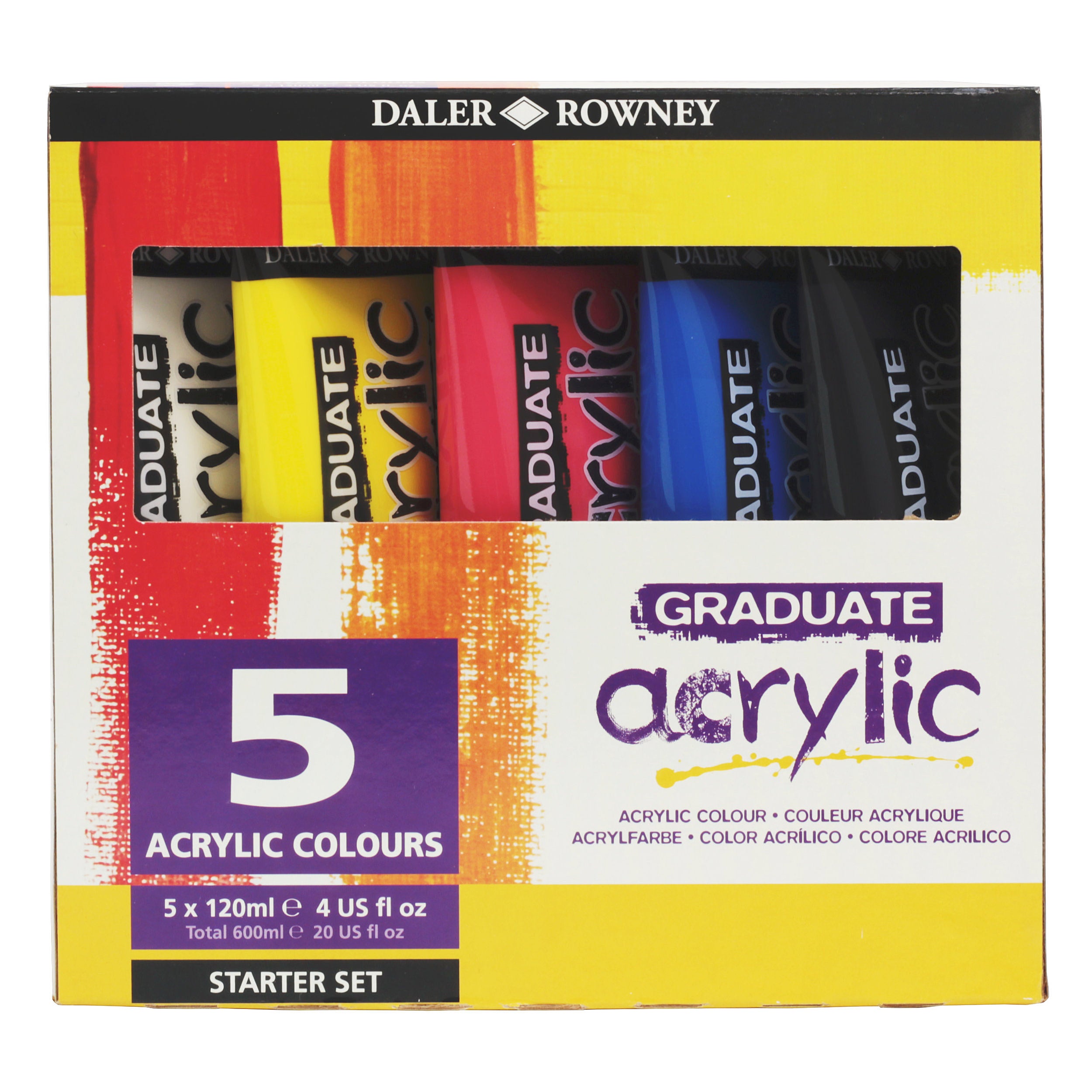 DALER ROWNEY Graduate комплект акрилни бои 5 x 120 ml