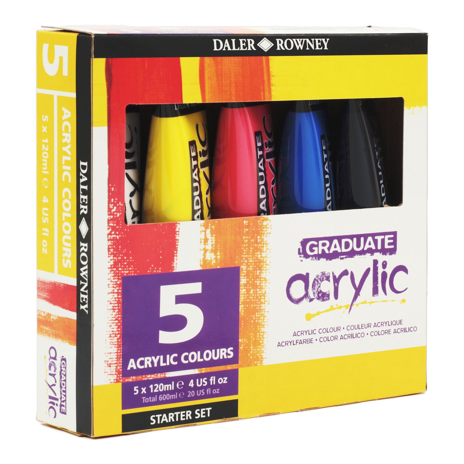 DALER ROWNEY Graduate комплект акрилни бои 5 x 120 ml