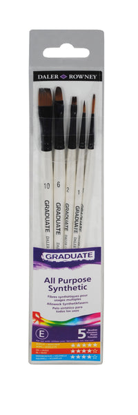 Комплект универсални синтетични четки DALER ROWNEY Graduate – 5 бр.