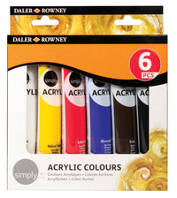DALER ROWNEY D&R Simply комплект акрилни бои 6 x 75 ml