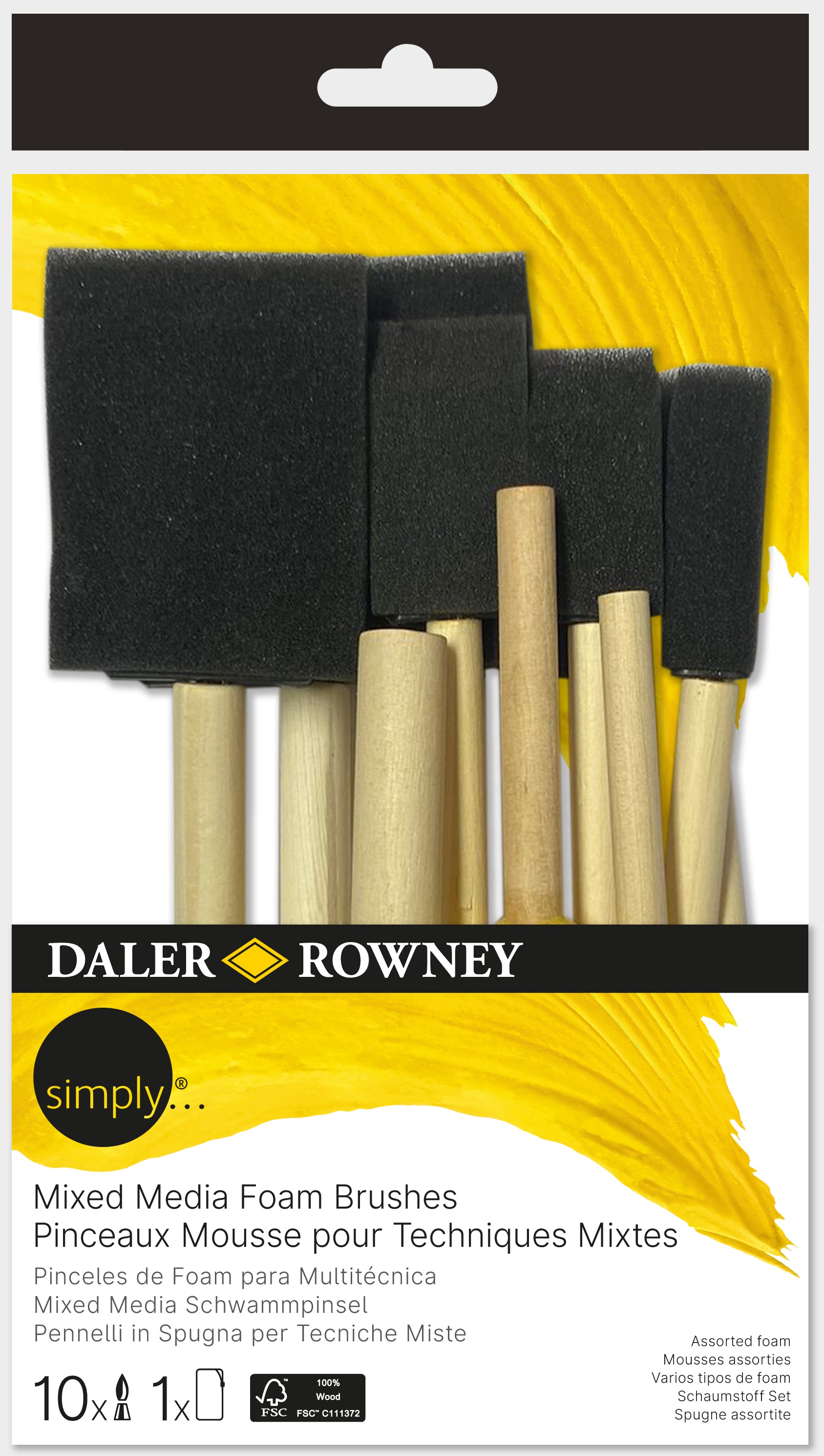 Daler-Rowney Simply комплект дунапренени апликатори 10 бр.