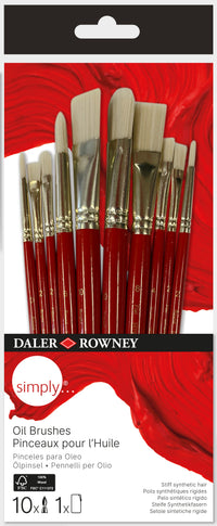 DALER ROWNEY Simply комплект четки за маслени бои 10 бр.