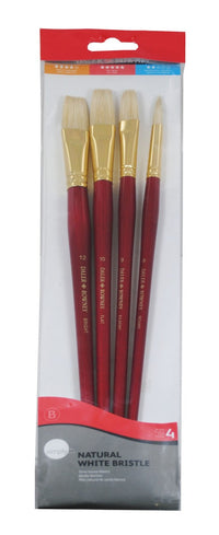 DALER ROWNEY Simply комплект четки за маслени бои свински косъм 4 бр. дълга дръжка размер 3