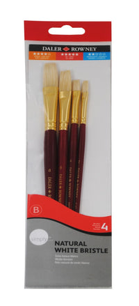 DALER ROWNEY Simply комплект четки за маслени бои свински косъм 4 бр. размер 1