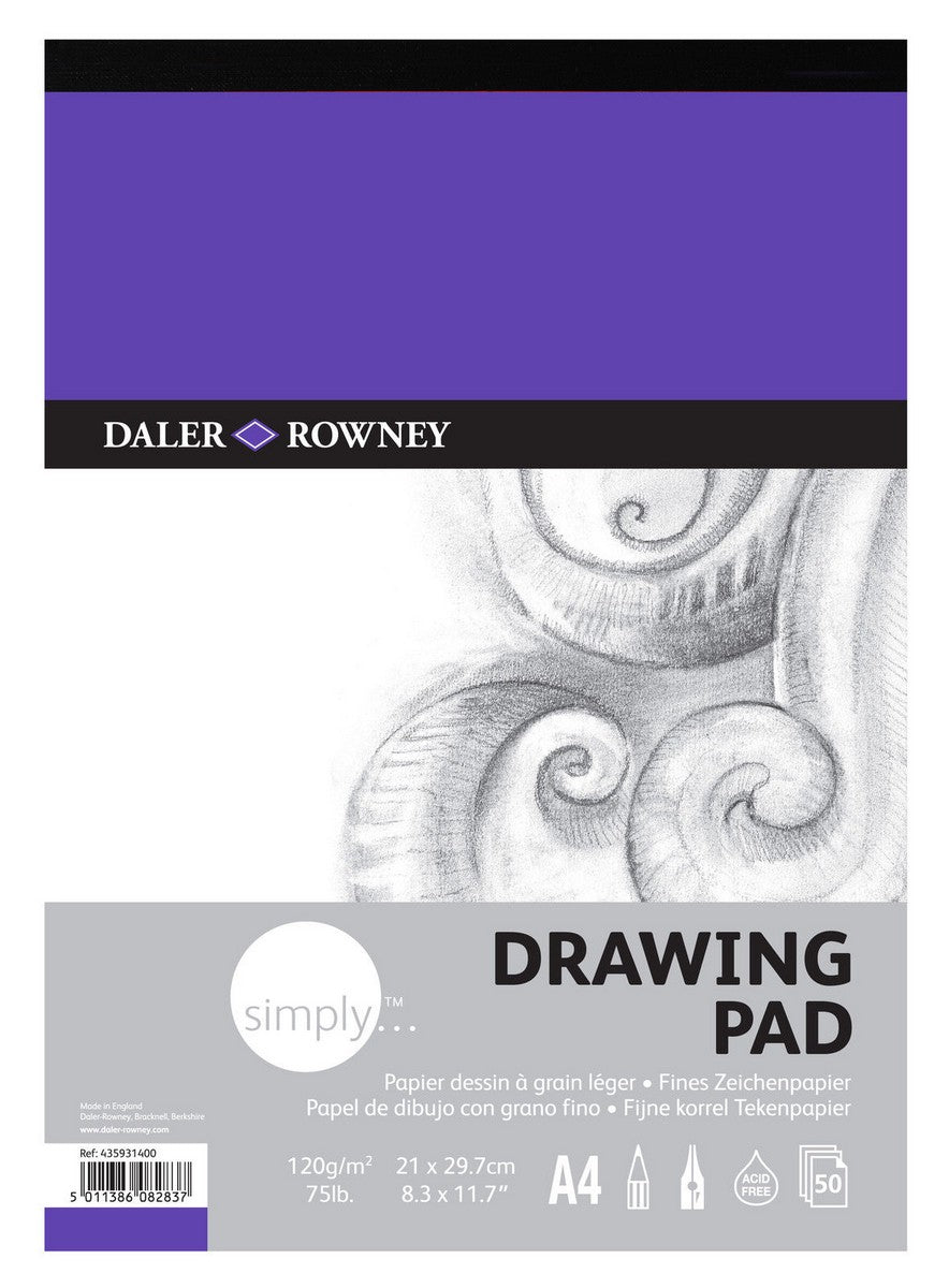 DALER ROWNEY Simply скицник A4 120 g 50 л. лепен
