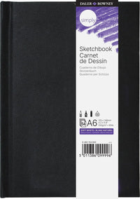 Скицник DALER ROWNEY Simply екстра бял 100 g/m² 54л A6 твърди корици