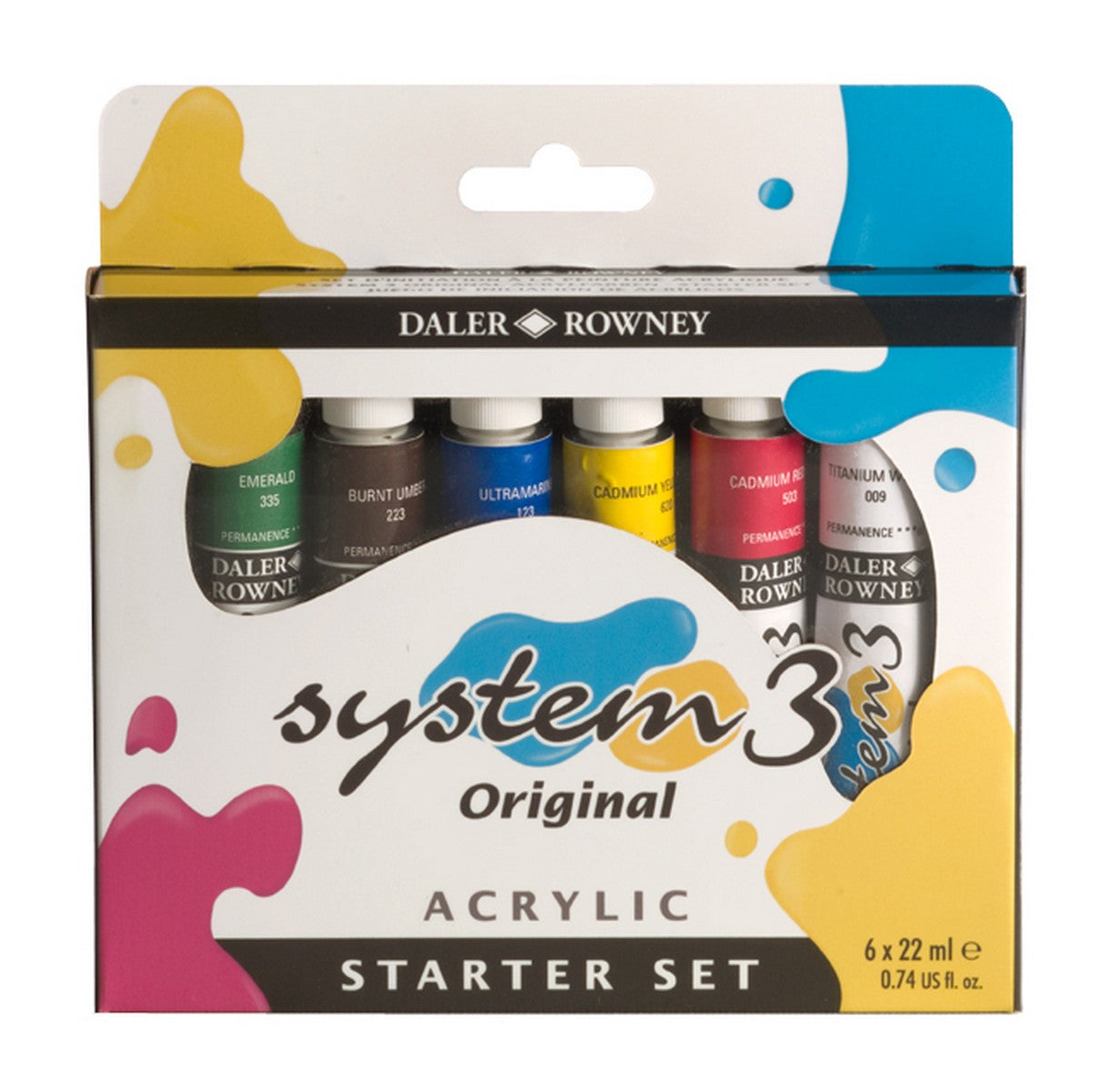 DALER ROWNEY System3 комплект акрилни бои 6 x 22 ml