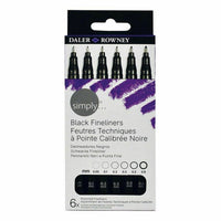 DALER ROWNEY D&R Simply комплект тънкописци 0,05 до 0,8 mm