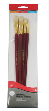 DALER ROWNEY Simply комплект четки за маслени бои от свински косъм, 4 бр., размер 2