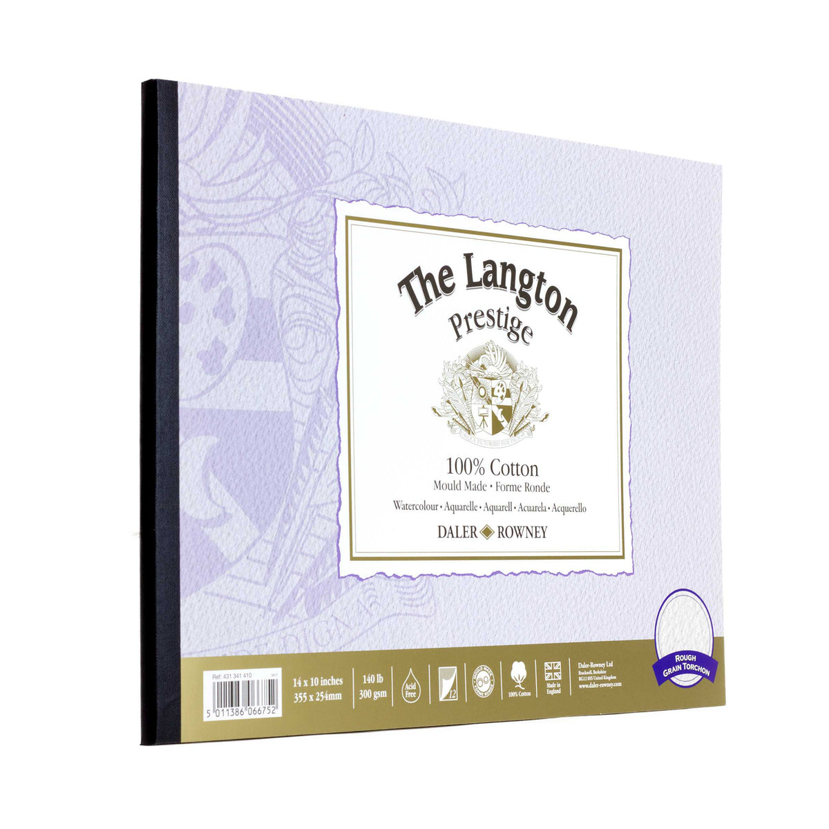 DALER ROWNEY The Langton Prestige акварелен блок CP Natural White 300 g 12л 25,4 x 35,6 cm