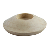 Дървен свещник за чаена свещ Pentart - диск 3, 10x3 cm