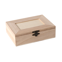 Дървена кутия с 4 отделения 14 x 10 x 3,5 cm