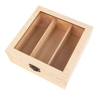 Дървена кутия със заключване и 3 отделения ROSA TALENT 20x20x8 cm — изображение 2
