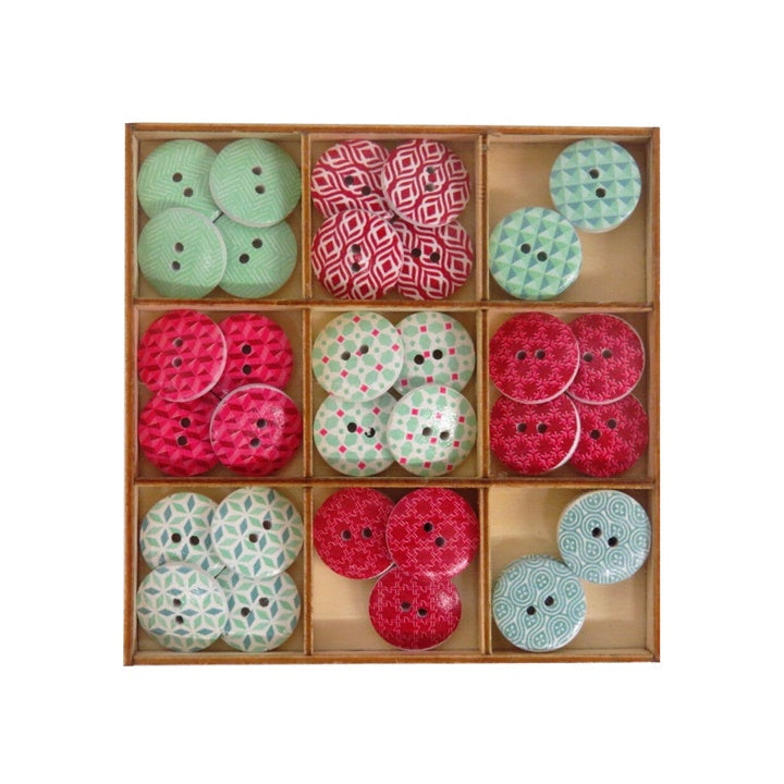 Дървени копчета Craft Sensations 36 броя — изображение 4