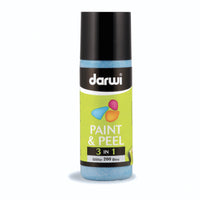 Отлепваща се боя за стъкло DARWI Paint & Peel 3в1 80 ml – синьо с брокат