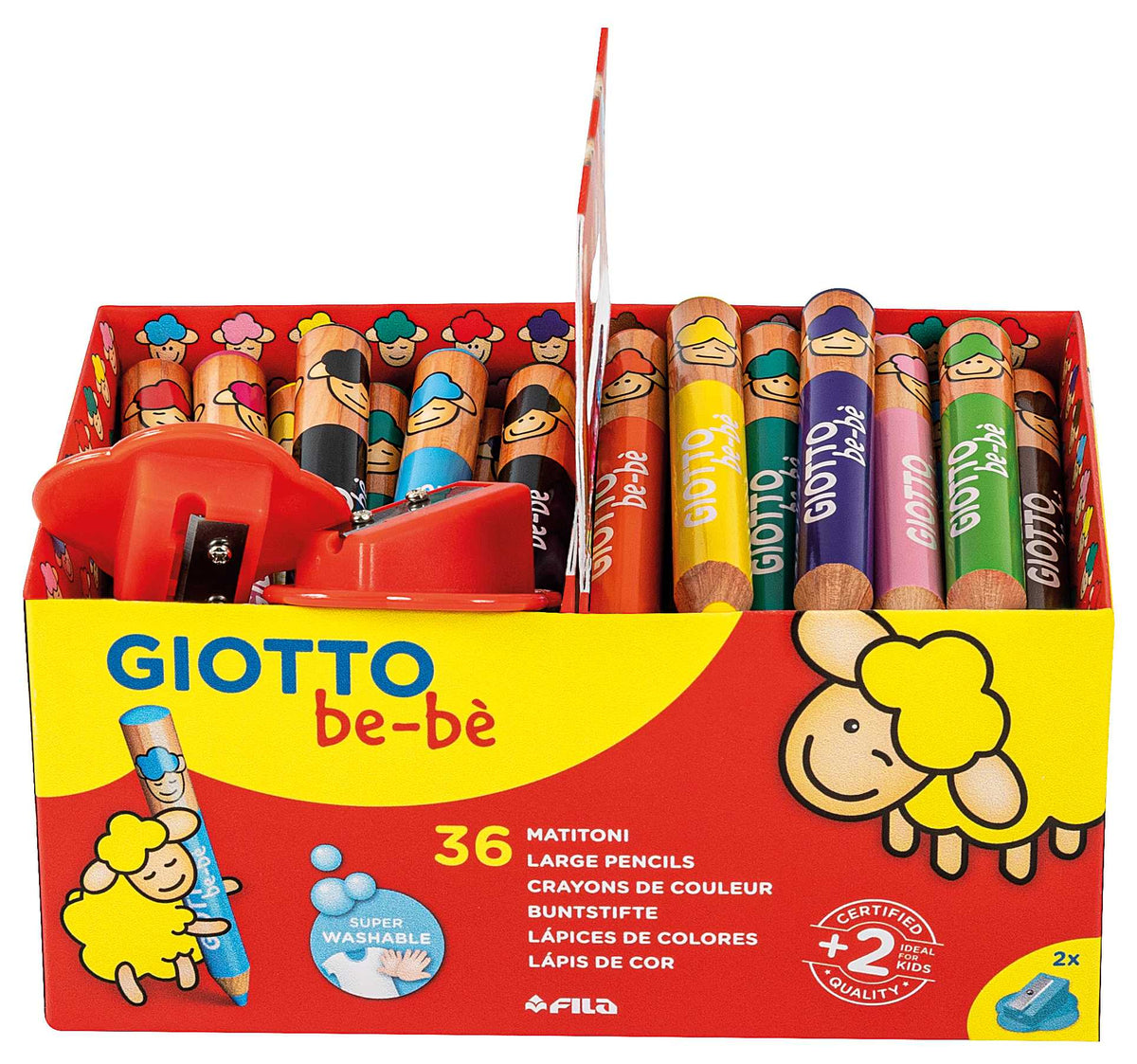 Дебели кръгли цветни моливи GIOTTO be-bè училищна опаковка