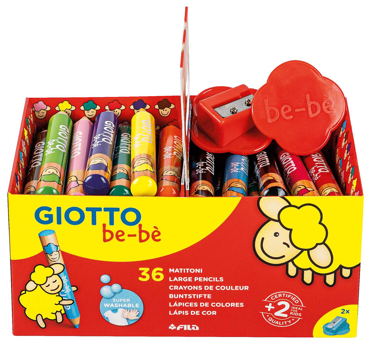 Дебели кръгли цветни моливи GIOTTO be-bè училищна опаковка