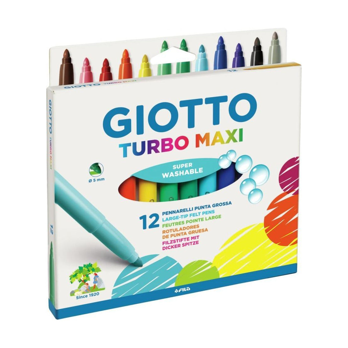 Дебели миещи се флумастери GIOTTO Turbo Maxi 5 mm