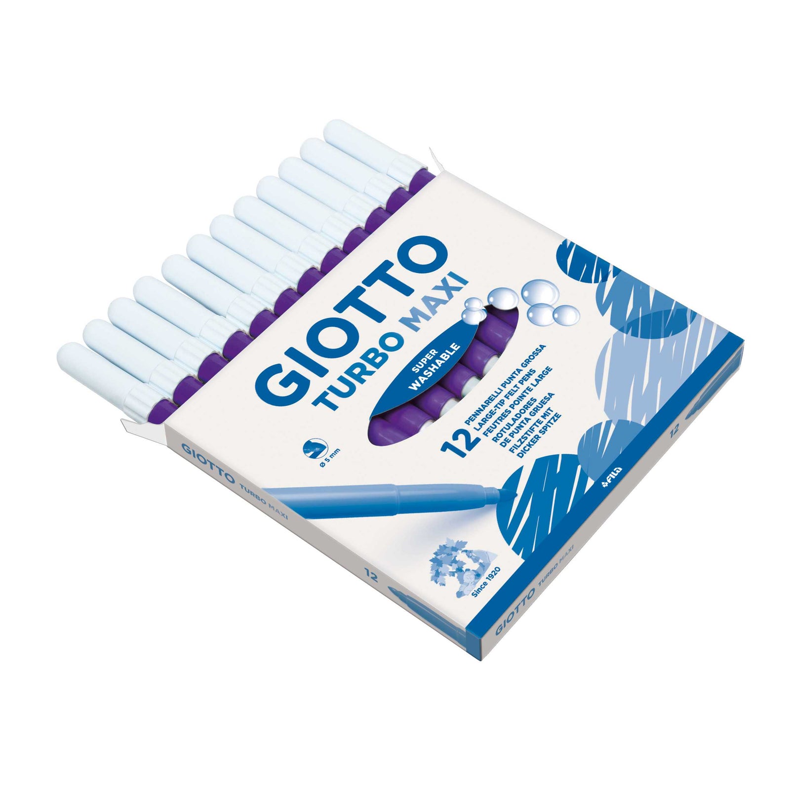 Дебели миещи се флумастери GIOTTO Turbo Maxi 5 mm – лилава