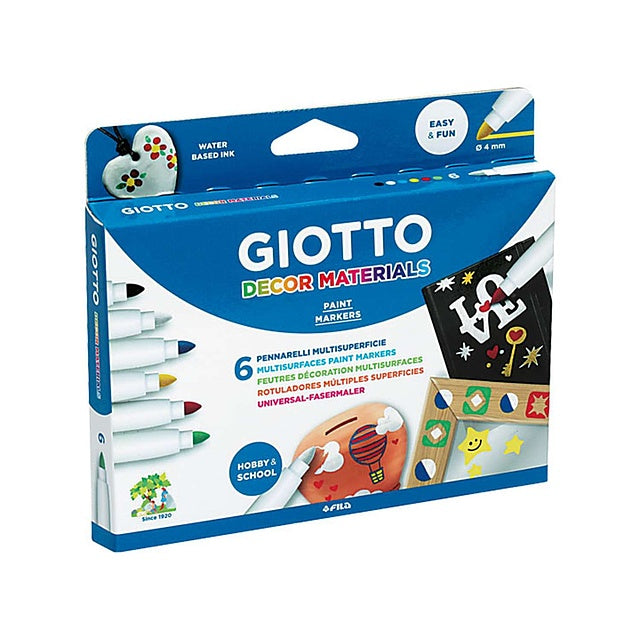 Декоративен флумастер GIOTTO Decor materials - комплект 6 бр. — изображение 1