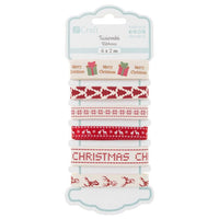 Декоративна панделка 6 броя - Scandi Christmas — изображение 1