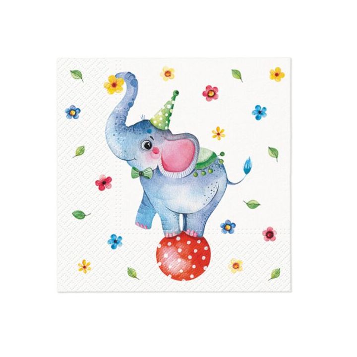 Декупажни салфетки - Circus Elephant  - 1бр. — изображение 1