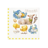 Декупажни салфетки - Easter lamb frame  - 1бр. — изображение 1
