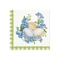 Декупажни салфетки - Eggs in Forget me nots  - 1бр. — изображение 1