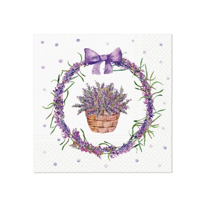 Декупажни салфетки - Lavender Basket  - 1бр. — изображение 1
