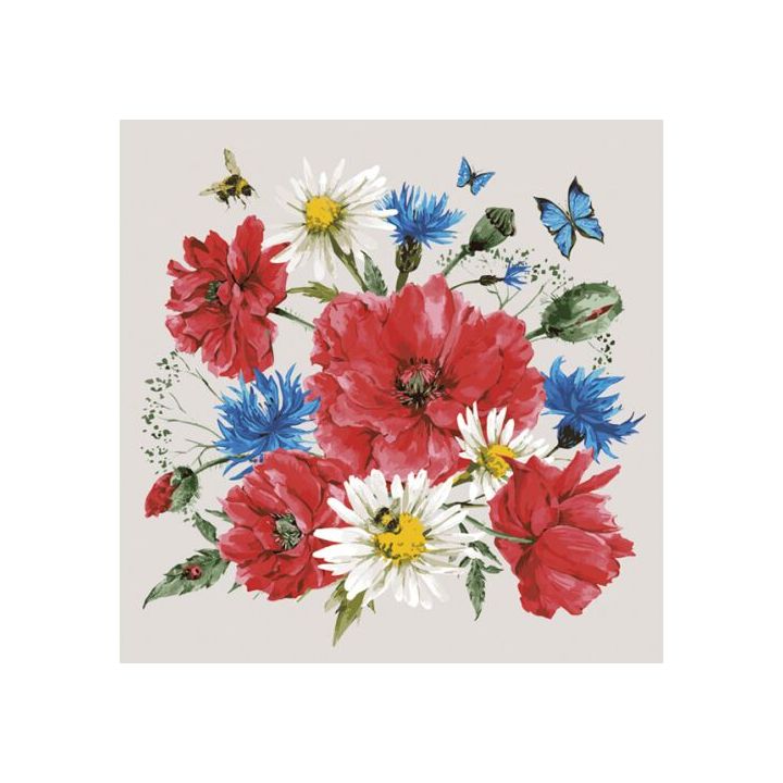 Декупажни салфетки - Mix of Wild Flowers  - 1бр. — изображение 1
