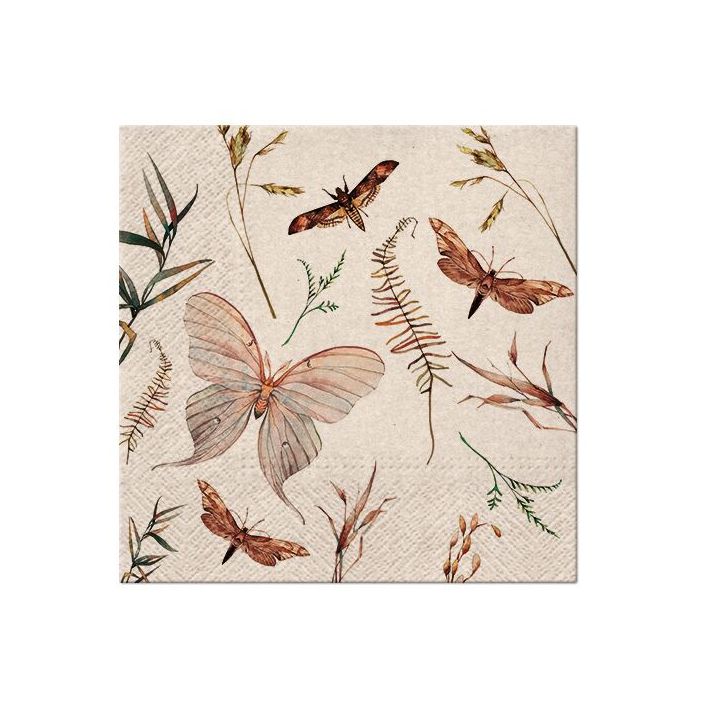 Декупажни салфетки - Moths  - 1бр. — изображение 1