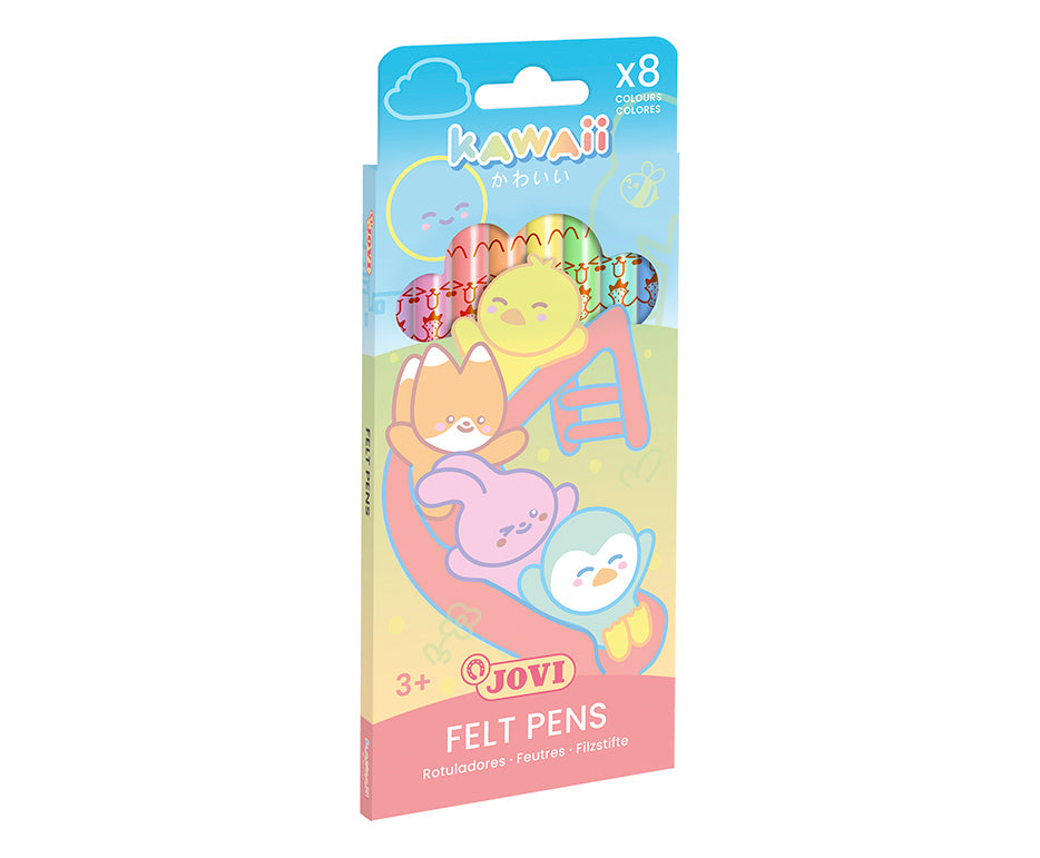 Детски флумастери JOVI Kawaii / комплект 8 бр. - 3 mm