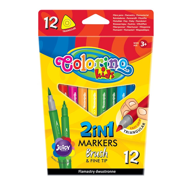 Двустранни маркери за деца Colorino 12 бр. — изображение 1