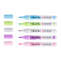 ROYAL TALENS Ecoline комплект акварелни четкови маркери PASTEL - 5 бр.