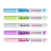 ROYAL TALENS Ecoline комплект акварелни четкови маркери PASTEL - 5 бр.